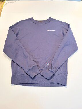 Champion Navy Blue Embroidered Logo Crewneck Sweatshirt Women's Small